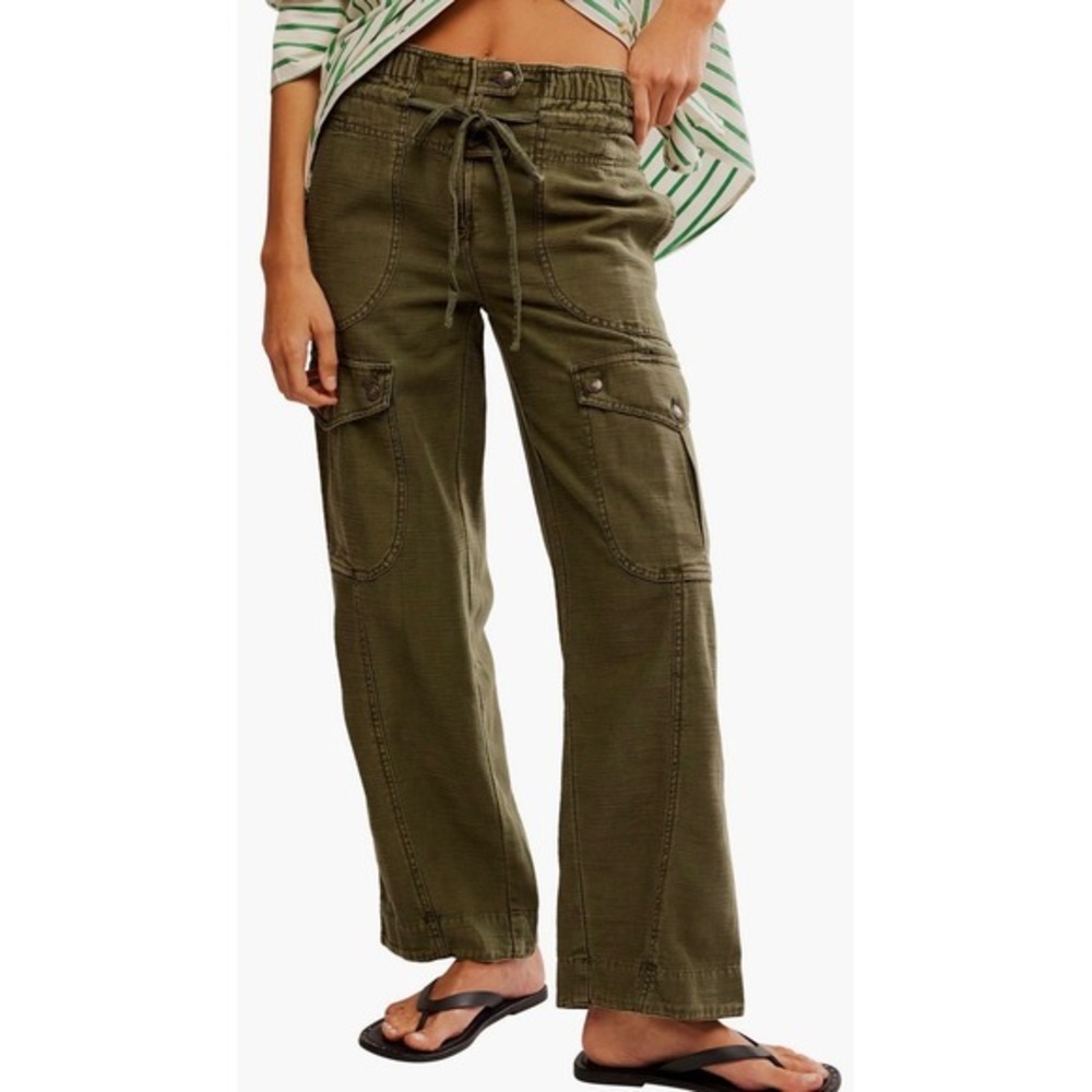We the Free Park Ave Cargo Pull-on drawstring pants mid-rise adventurer - Picture 1 of 7